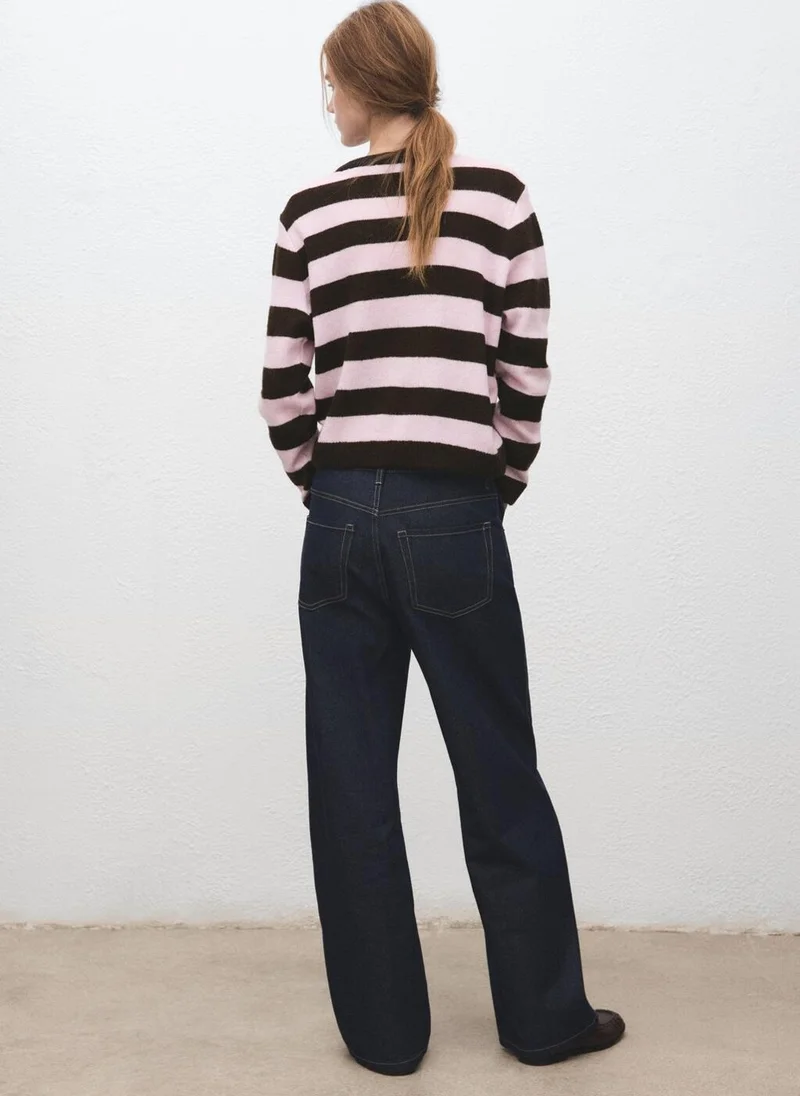 مانجو Knit striped sweater